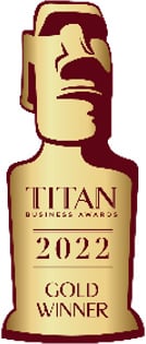 Award logo: Titan Business Awards Gold Winner