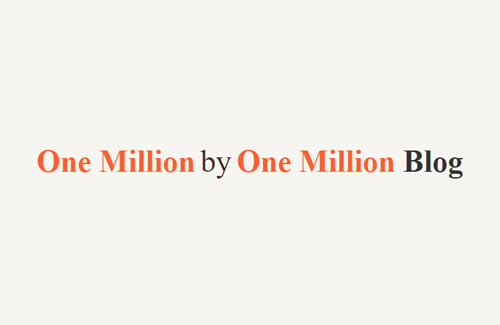 Logo: One Million by One Million Blog